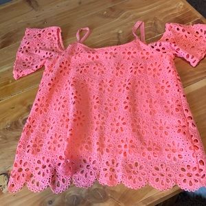 Size large crochet off the shoulder top by maurices.